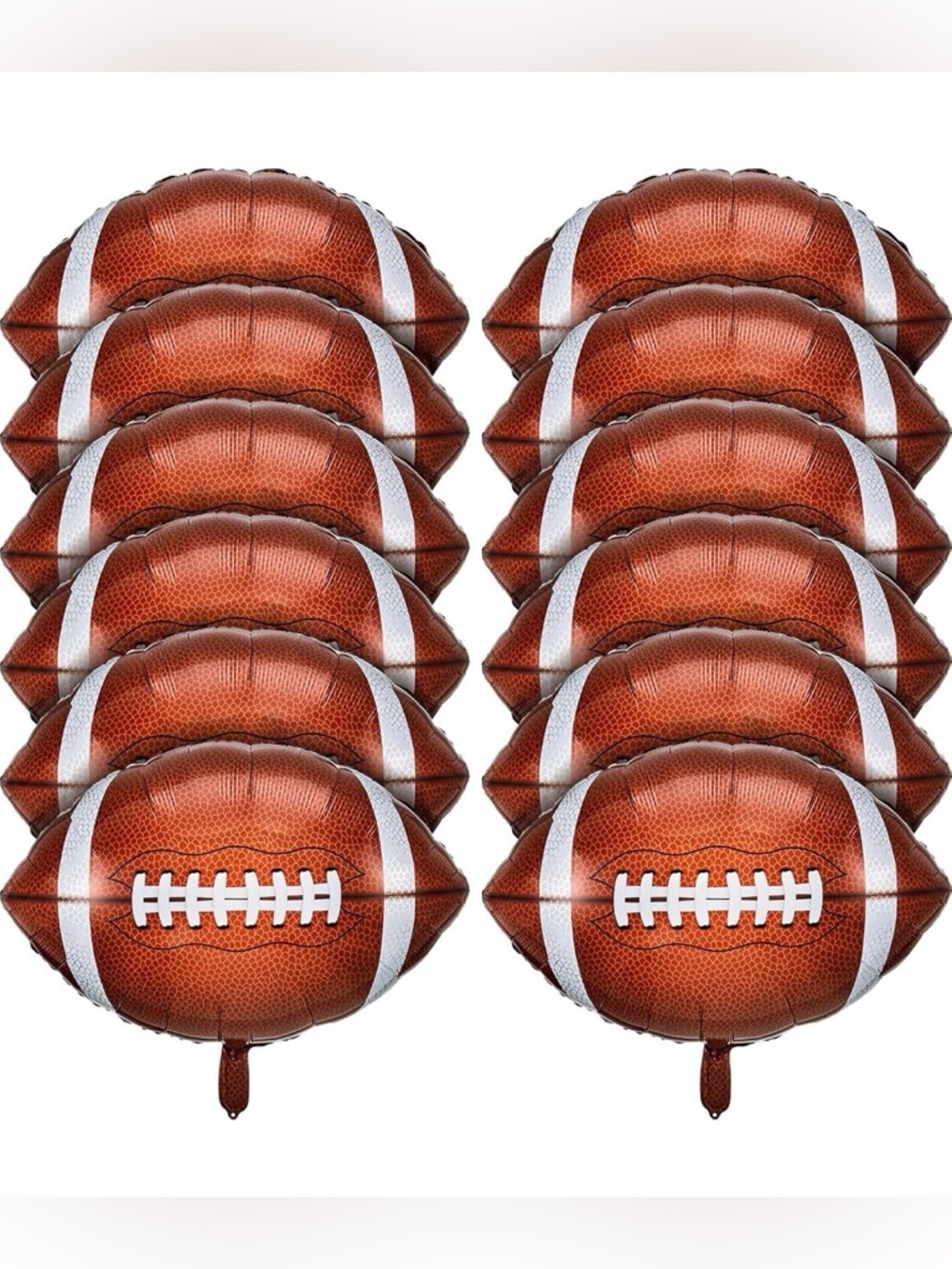 NWT Football Balloons Rugby Shaped Foil Balloons Decor, 26 Inch(12 Pieces)